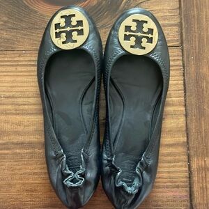 Tory Burch Black Flats